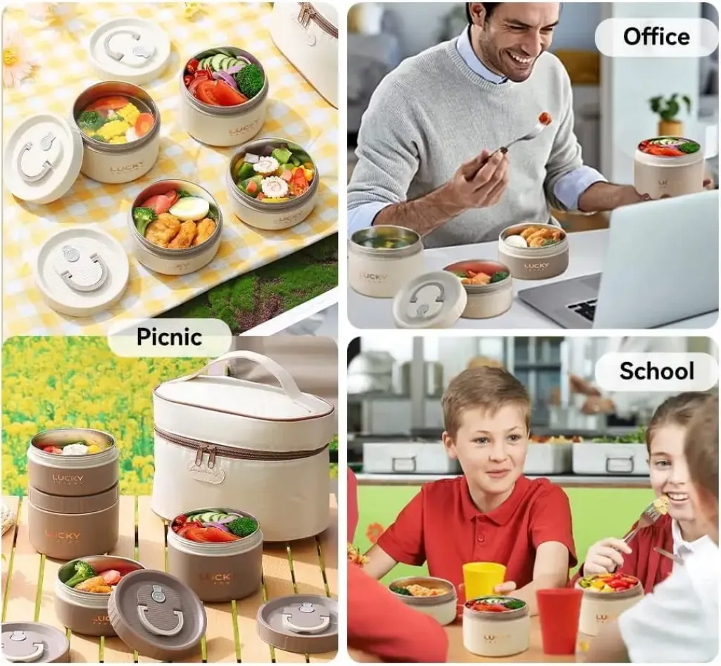 (৩ বাটি) Thermal Lunch Box। ঠান্ডা খাবার আর খেতে হবে না