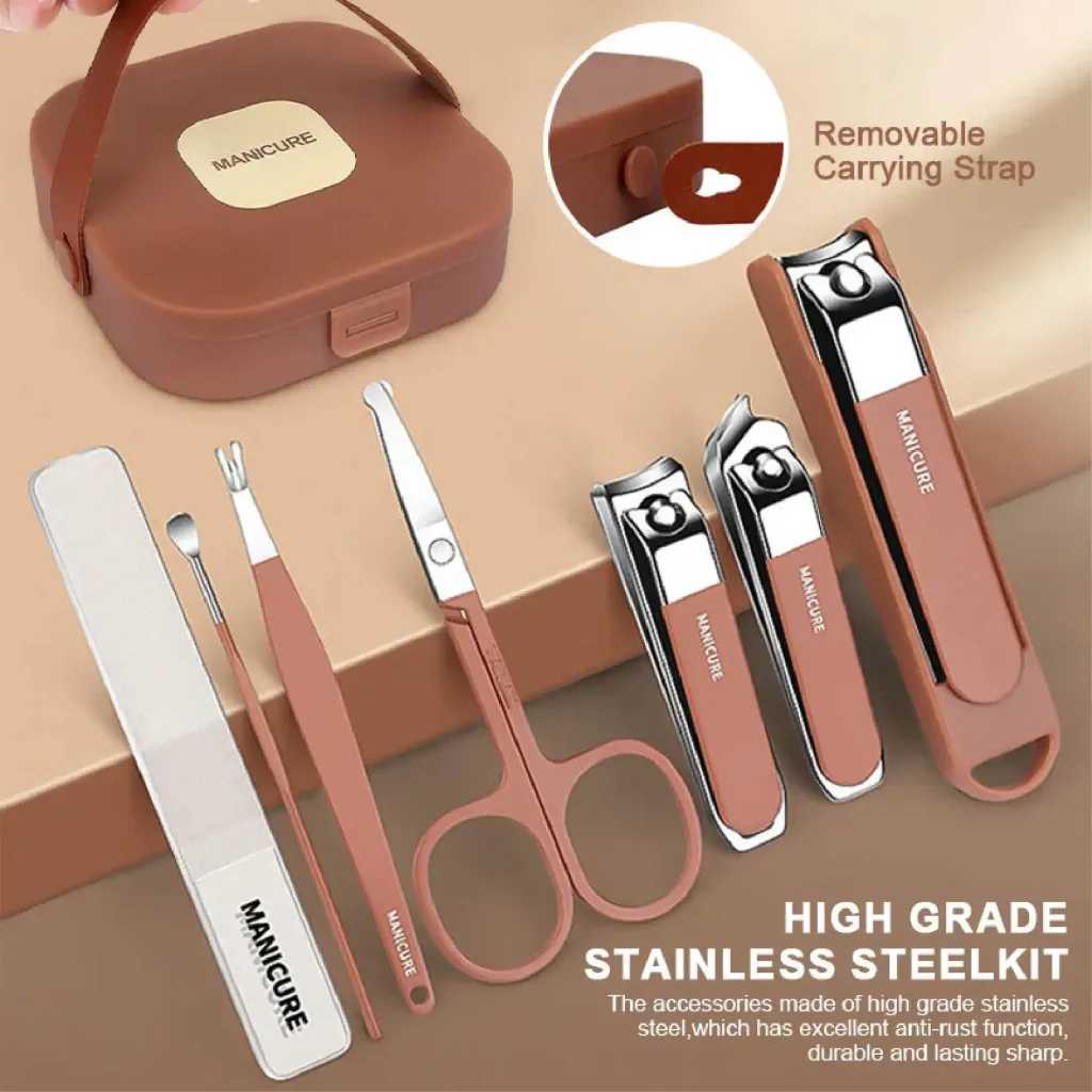 ৭ পিসের Premium Manicure Kit | প্রিমিয়াম নেইল কেয়ার সেট | ঘরে বসেই সম্পূর্ণ নখের যত্ন